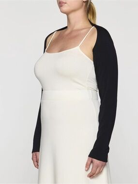 BleuSalt "The Bolero" Long Sleeve Coverup Cardigan Top in Black Size S/M $70